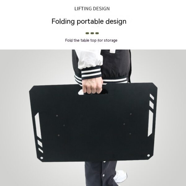 Outdoor Camping Blackened Aluminum Plate Folding Table - Image 5