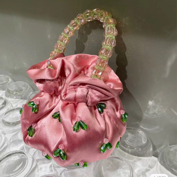 Fashion Handmade Glass Crystal Beaded Handbag - Image 4