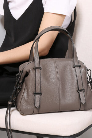 Leather shoulder messenger bag