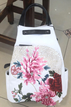 Embroidery Collocation Cheongsam Portable Messenger Backpack