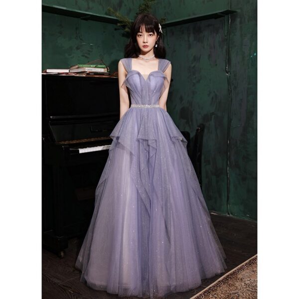 Banquet Evening Purple Annual Meeting Host Performance Dress - Image 6