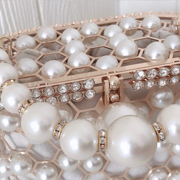 Women's Ins Bucket Bag Versatile Diagonal Pearl Bag - Image 3
