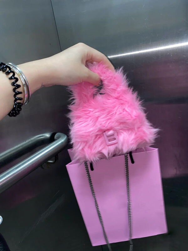Candy Color Plush One Shoulder Diagonal Tote New - Image 5