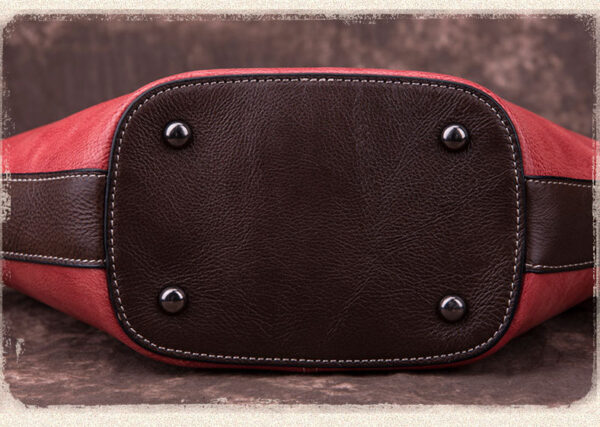 Vintage leather one-shoulder bag - Image 4