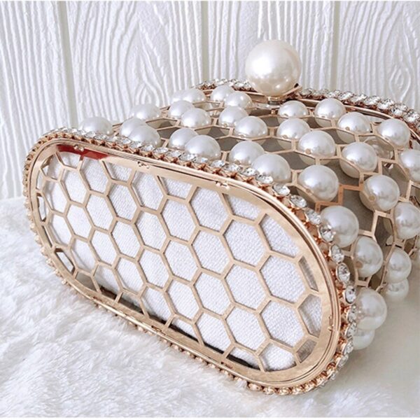 Women's Ins Bucket Bag Versatile Diagonal Pearl Bag - Image 7