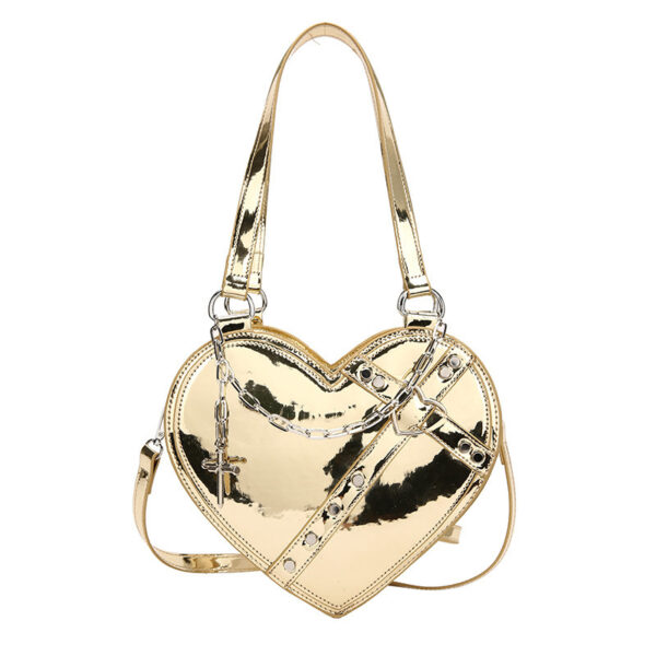 Chain Heart-shaped Bags Large Capacity Love Shoulder Bag For Women Valentine's Day - Image 9