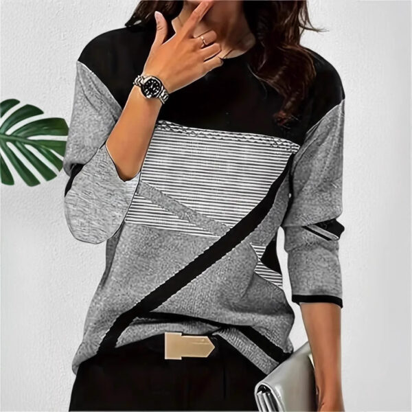 Creative Shading Digital Printing Casual Trend 3D Long Sleeve T-shirt - Image 2