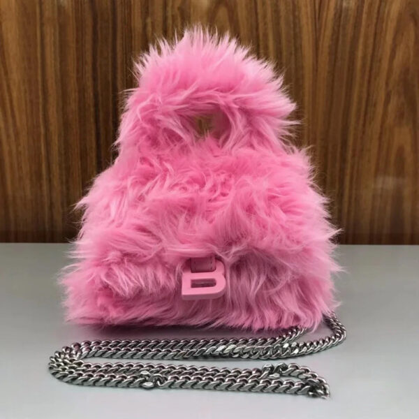 Candy Color Plush One Shoulder Diagonal Tote New - Image 3