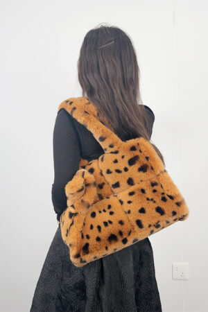 Leopard Print Tote Shoulder Messenger Bag Large Capacity