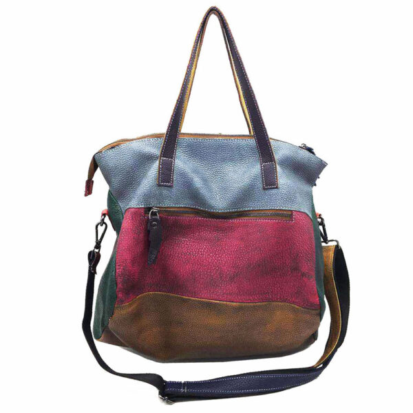 Vintage Cowhide Brushed Portable Messenger Bag - Image 6