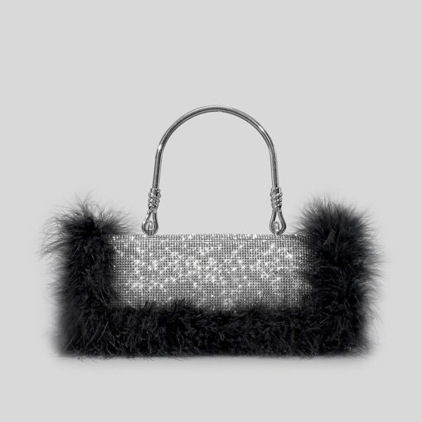 New Mink Fur With Diamonds Dinner Bag - Image 6