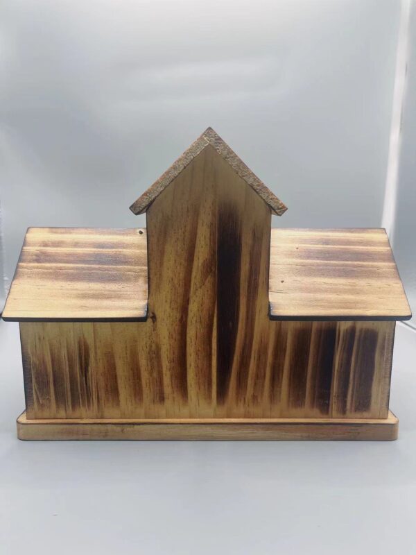 Wooden Bird Nest Creative Pastoral Outdoor Ornament - Image 3