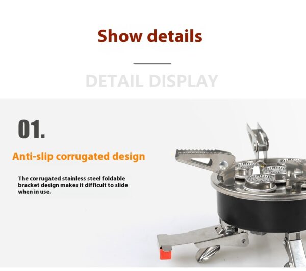 Outdoor Picnic Portable Foldable Camping Stainless Steel Split Stove - Image 8