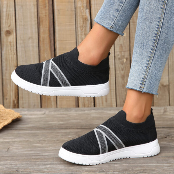Women's Fashion Simple Outdoor Flat Bottom Flyknit Mesh Shoes - Image 2