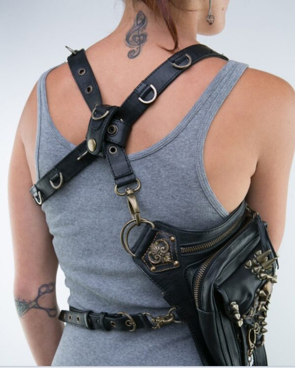 Sexy Skull Messenger Bag - Waist Pack - Multiple Configurations - Image 3