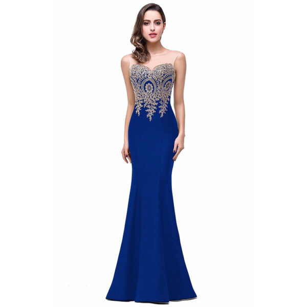 Amazon Europe dress sexy back hollow applique package hip dress fishtail skirt female perspective - Image 6