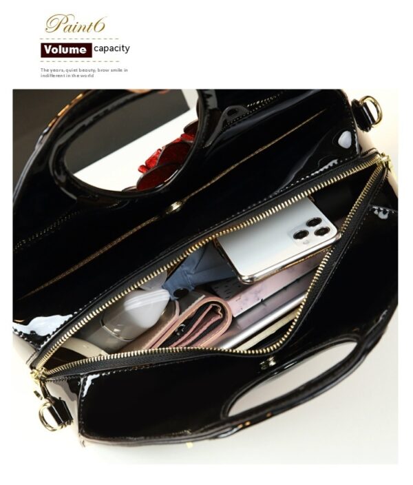 Personalized Flower Dumpling Niche Handbag Versatile Patent Leather Messenger Bag - Image 5