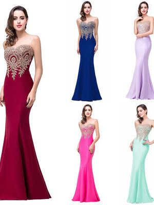 Amazon Europe dress sexy back hollow applique package hip dress fishtail skirt female perspective