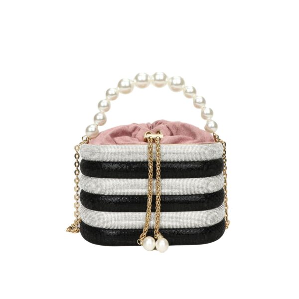 European And American Fashion One-shoulder Ins Women's Crossbody Classic Style Pearl Hand Dinner Bag - Image 8