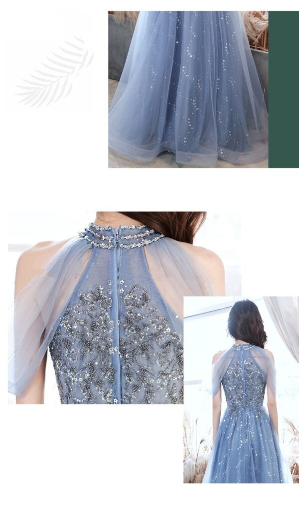 Host French Banquet Blue Long Dress - Image 4