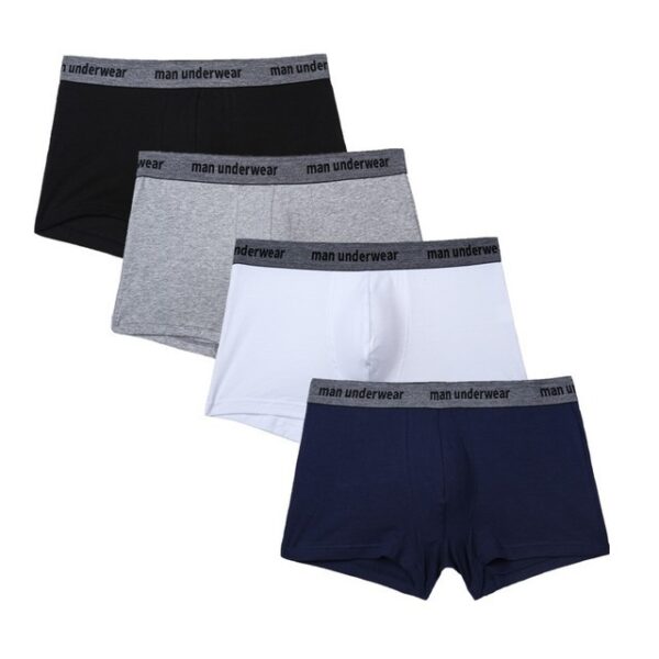 4pcs Boxer Mens Cotton Underpants - Image 9