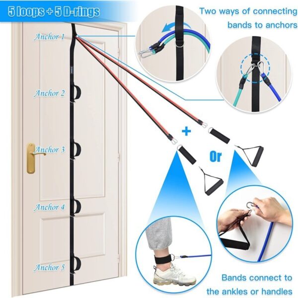 Home Fitness Multi-point Anchor Fitness Accessories Portable Door Strap - Image 5