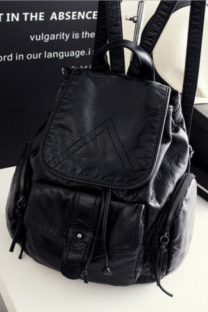 Soft Leather Ladies Backpack All-match Mother Bag Tide