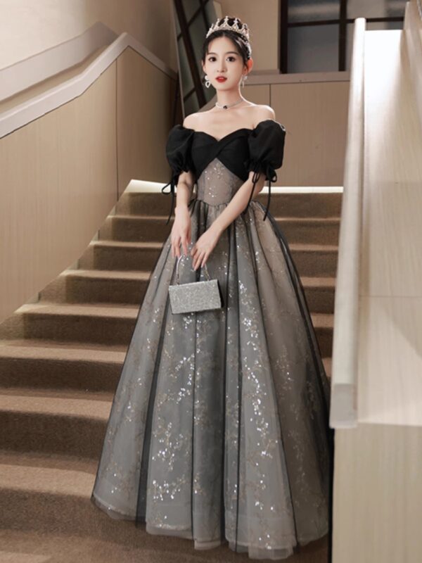 Off-shoulder Evening Dress High Sense Annual Birthday Performance Princess Dress - Image 4