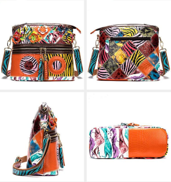 Head Layer Color Cowhide Shoulder Bag Woman - Image 3