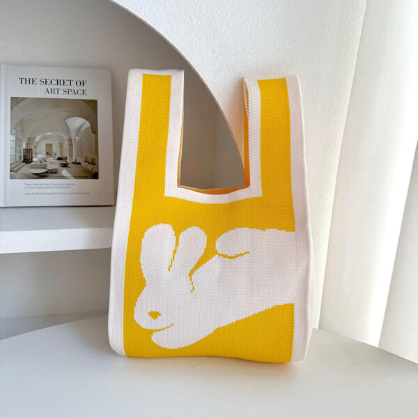 Moon Rabbit Knitted Shoulder Bag - Image 3