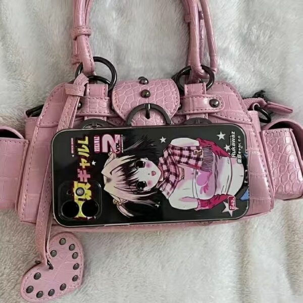 Square Rivet Hand-carrying Hand-carrying Crossbody Bag - Image 5