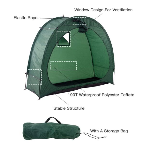 Parked mountain bike folding canopy - Image 3