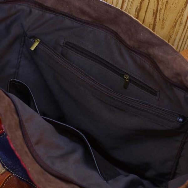 Hand stitched leather big bag - Image 6