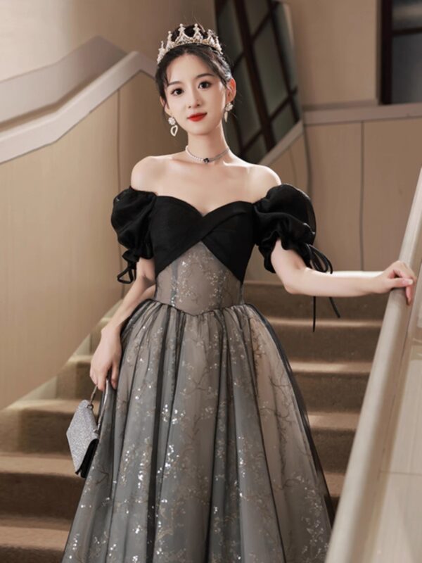 Off-shoulder Evening Dress High Sense Annual Birthday Performance Princess Dress - Image 6