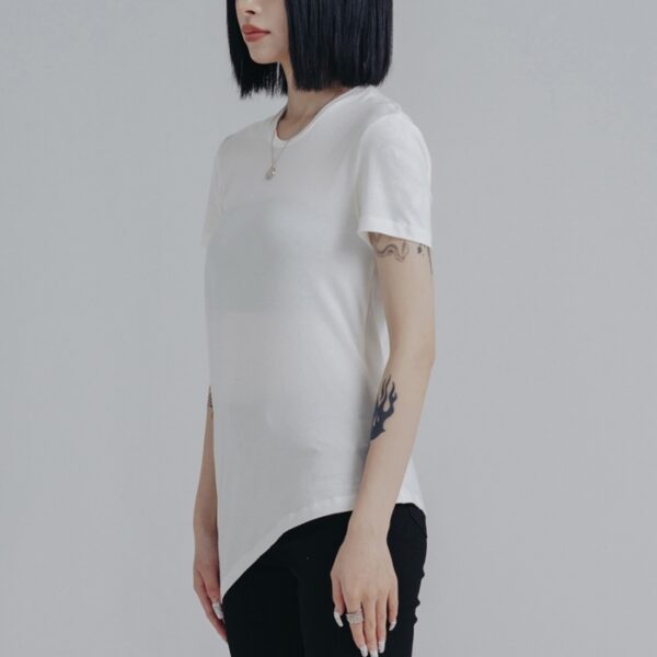 Personalized Circular Arc Design Simple And Thin Short Sleeve - Image 4