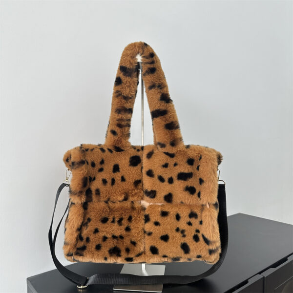 Leopard Print Tote Shoulder Messenger Bag Large Capacity - Image 9