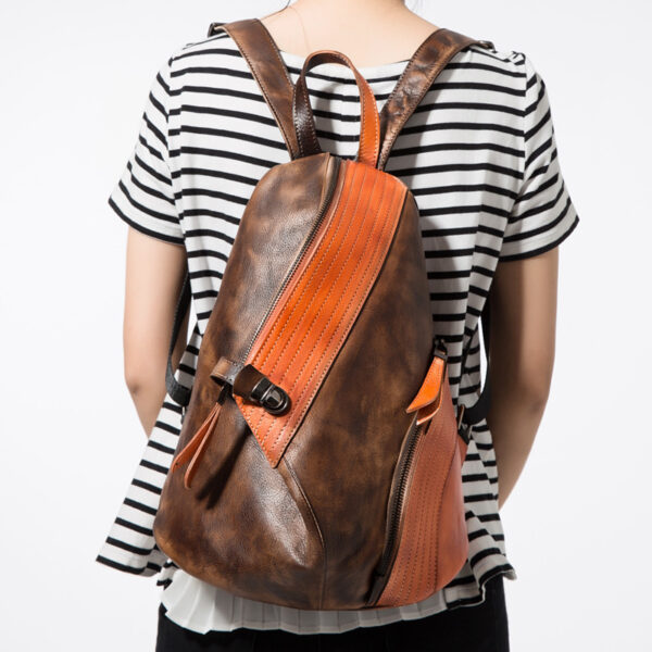 Cowhide women's backpack - Image 5