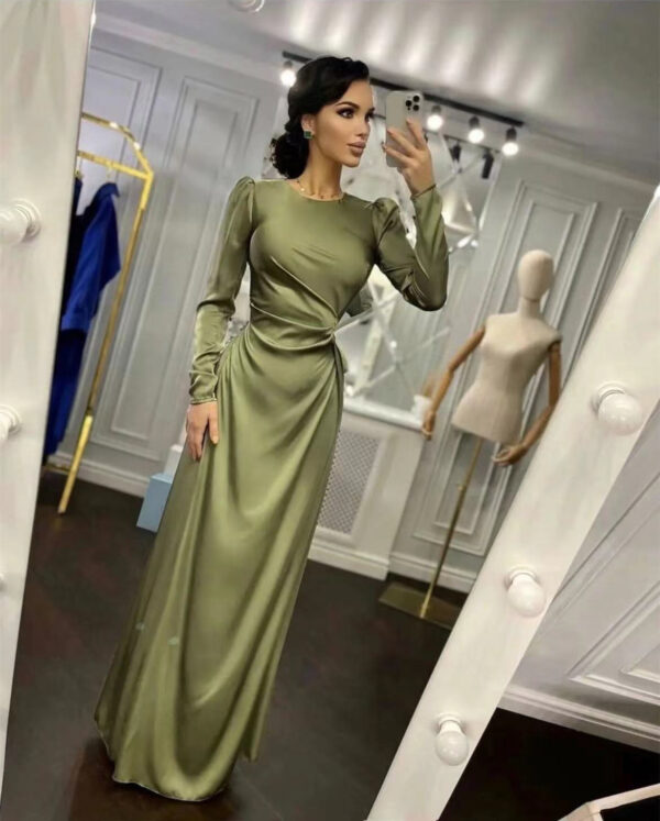 Beautiful Waist Fitting Irregular Dress - Image 5
