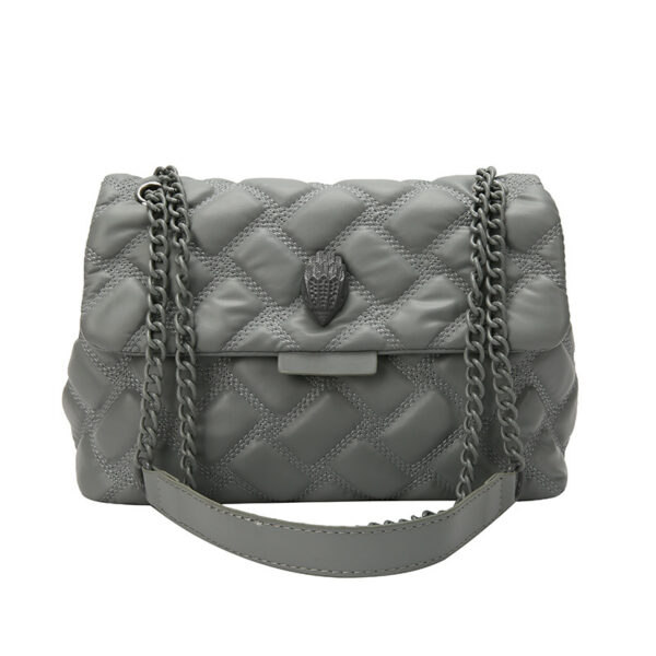 Plaid Embossed Chain Personality Shoulder Bag - Image 7