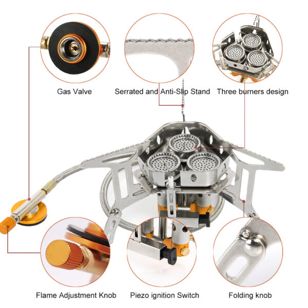 Foldable Portable Split Windproof Picnic Stove - Image 6