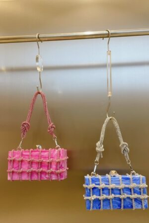 Rhinestone Acrylic Lock Box Bag Portable