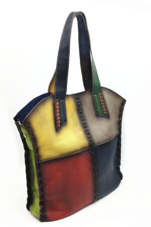 Cowhide one-shoulder bag