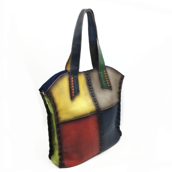 Cowhide one-shoulder bag