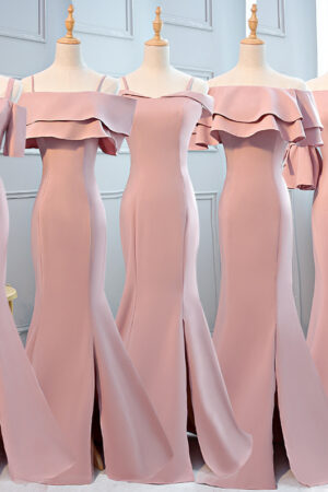 One-shoulder evening dress