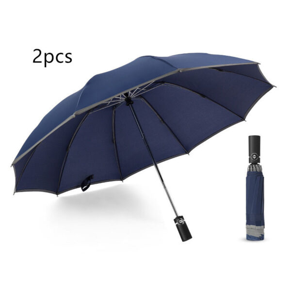 Inverted Umbrella Travel Portable Windproof Folding Umbrella,10Ribs Auto  Close Umbrella,Reflective Stripes For Night Safety - Image 10