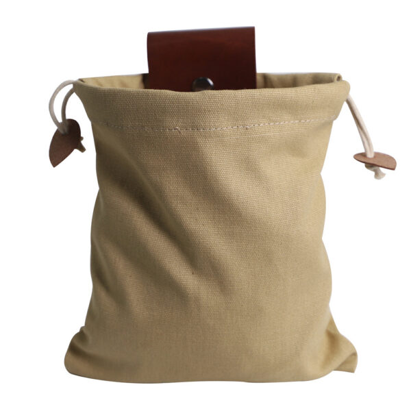 Leather Foraging Bag Mushroom Foraging Bag Canvas Foraging Pouch Collapsible For Hiking Camping Hunting Foraging Bag - Image 9