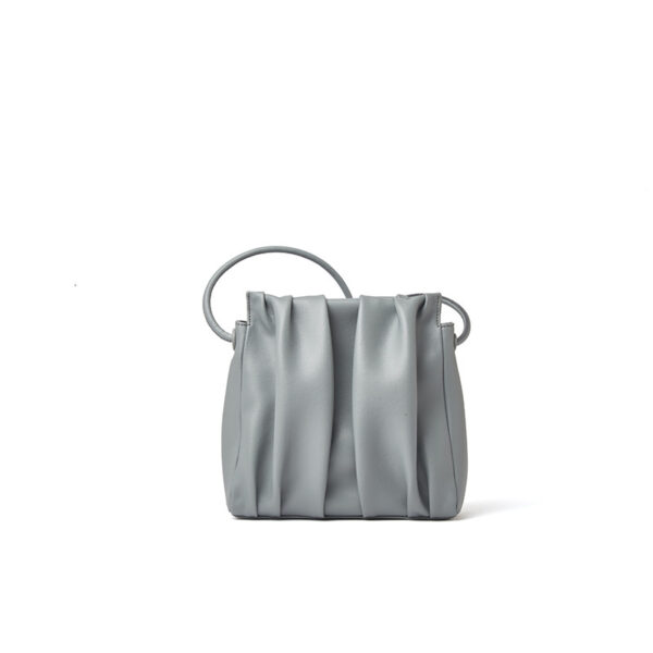 Crossbody Solid Color Pleated Cloud Bag - Image 6