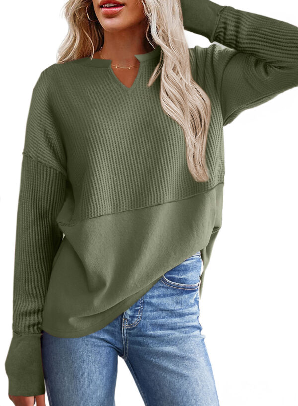 Autumn And Winter New Solid Color Loose Sweater Women's Top - Image 8