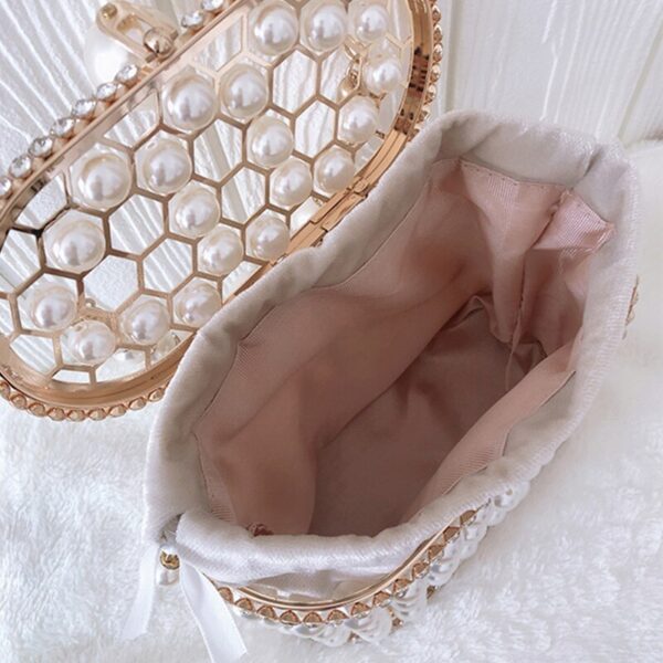Women's Ins Bucket Bag Versatile Diagonal Pearl Bag - Image 4