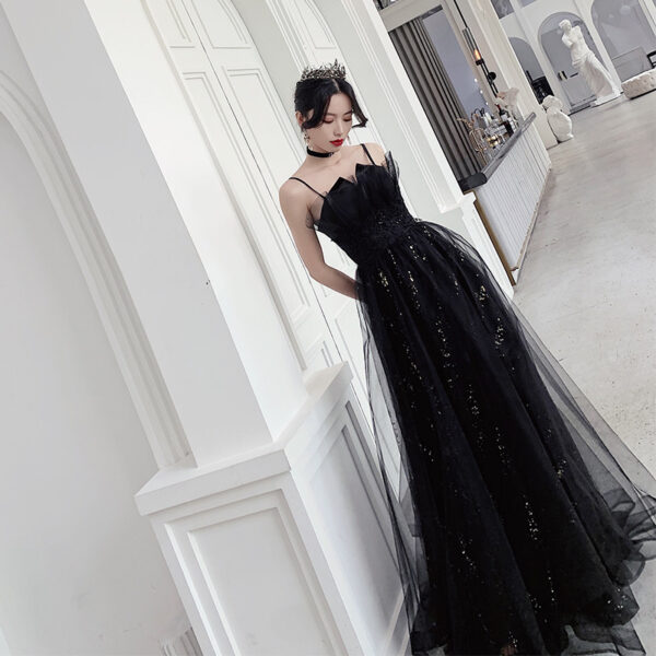 Black Evening Dress Temperamental Minority High-end - Image 4